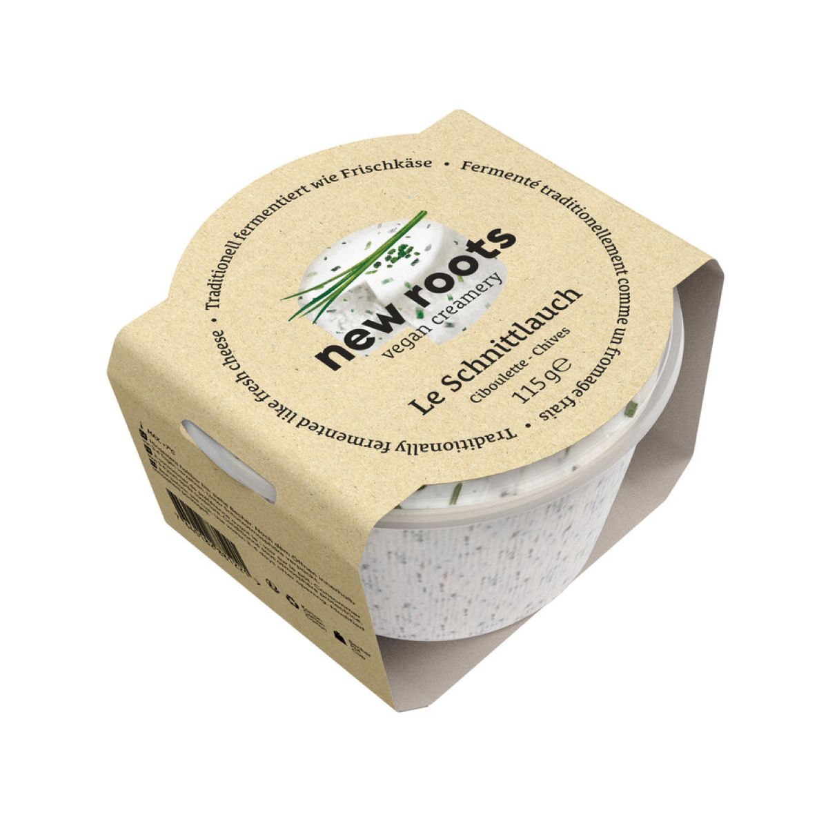 Fromage frais végétal ciboulette New Roots, 115 g